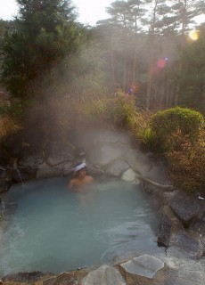 自然の中の露天風呂