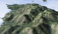 宮島登山地図