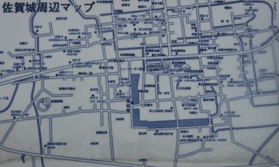 佐賀城周辺の案内図