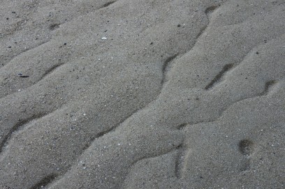 砂浜を歩く