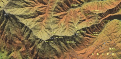 毛無山の登山マップ