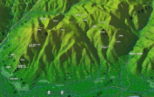 右田ヶ岳登山マップ