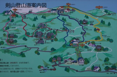 剣山　登山地図
