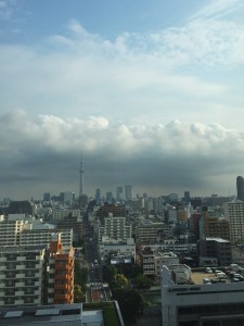 ホテルから東京スカイツリーが見える
