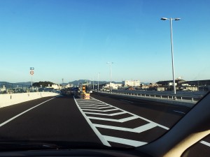 広島高速から側道へ