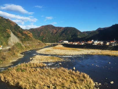 津和野川と高津川の合流地点