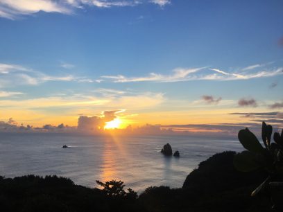 夕焼けのスポットから